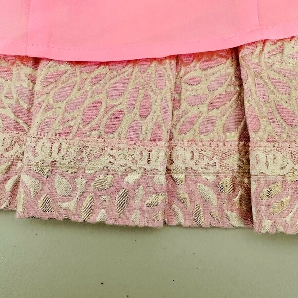 LILLY PULITZER ABREE PEPLUM DRESS  METALLIC PROSECCO PINK LAGOON JACQUARD - Picture 6 of 9